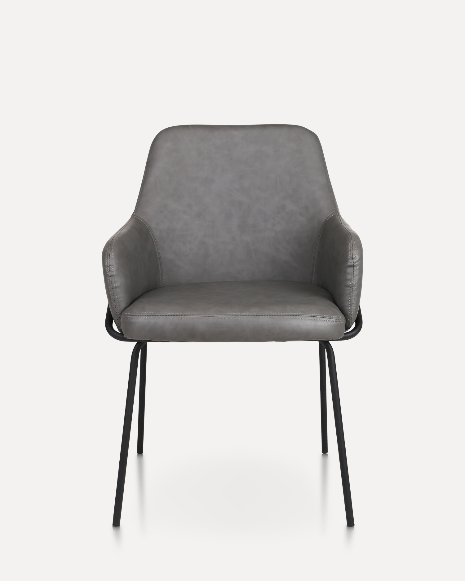 Scaun de luat masa din piele cu braț Scaun de luat masa din piele cu braț