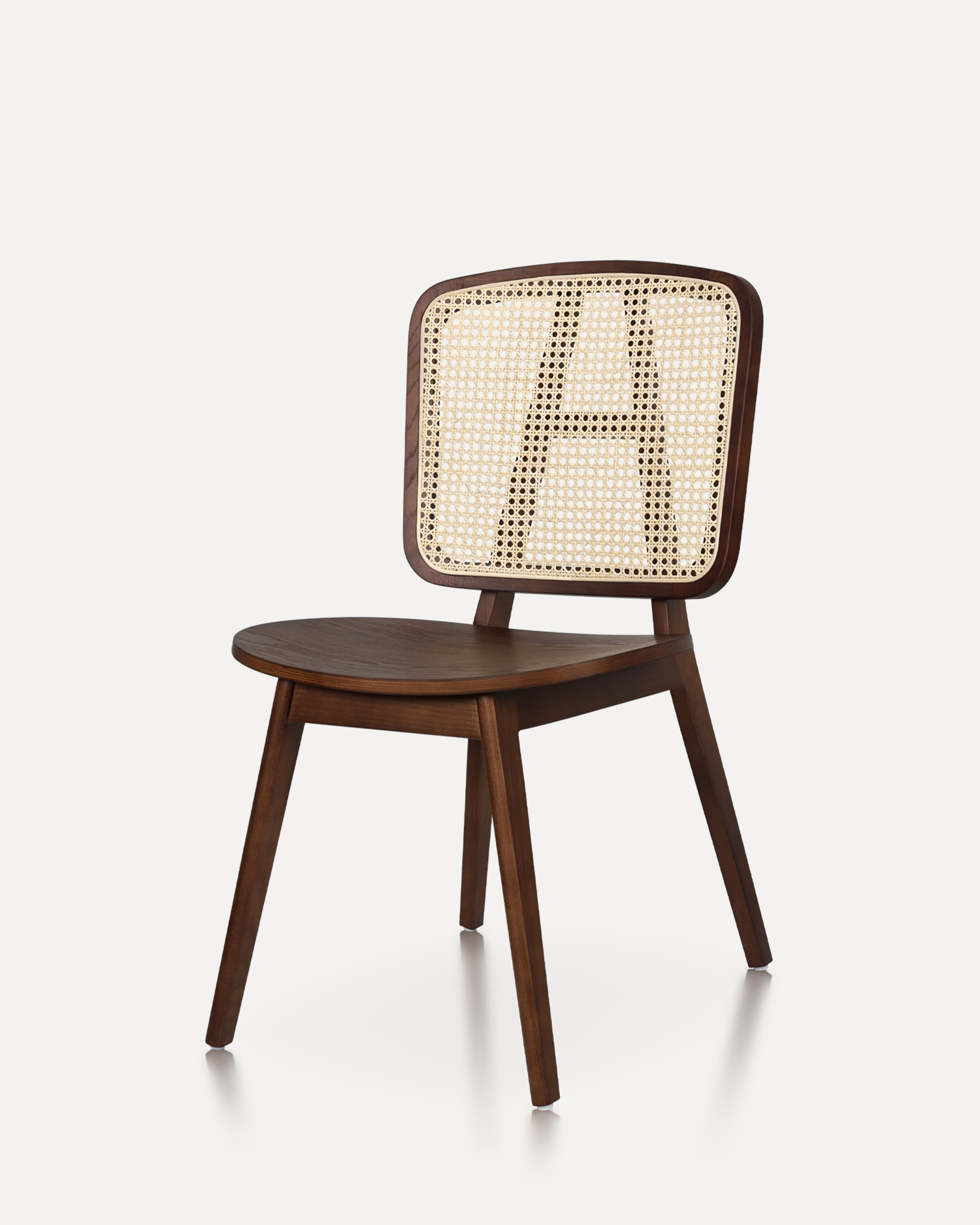 Scaune din lemn din spate rattan vintage