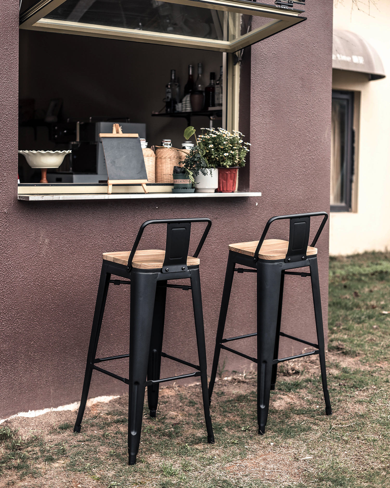 Scaune de design rustic de terasă Scaune de design rustic de terasă